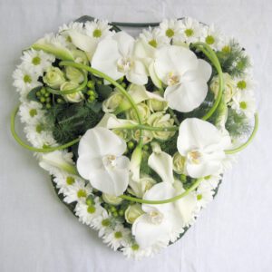 Montage coeur fleurs naturelles (L)